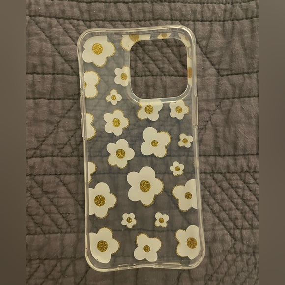 iPhone 14 Pro Clear Phone Case with Flower Design - Picture 2 of 2